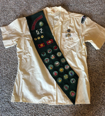 Girl Scout Shirt and Badge Sash