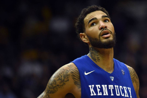 Spearville-born Willie Cauley-Stein during a college basketball match.